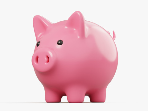Stylized Piggy Bank Modelo 3D