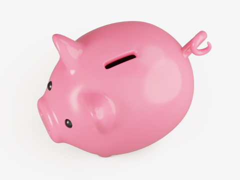 Stylized Piggy Bank Modelo 3D