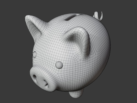 Stylized Piggy Bank Modelo 3D