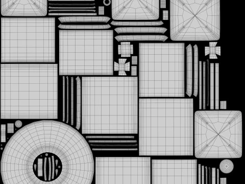 Стилизованное безопасное хранилище 3D Модель