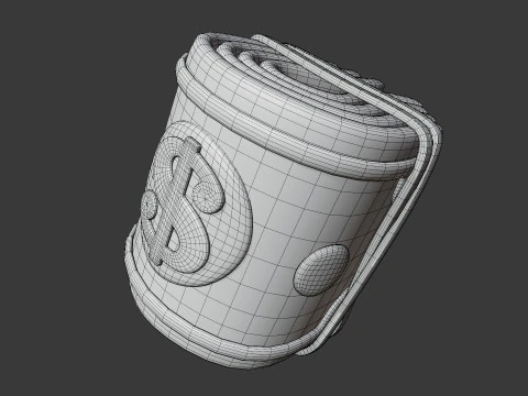 Stylized Money Icons 3D Collection 3D Model