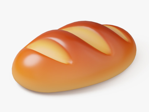 Stylized Bread Loaf Modèle 3D