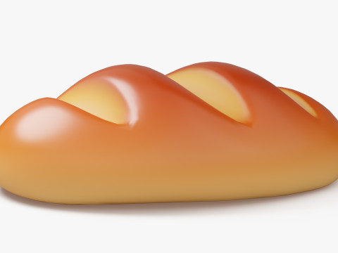 Stylized Bread Loaf 3D 모델
