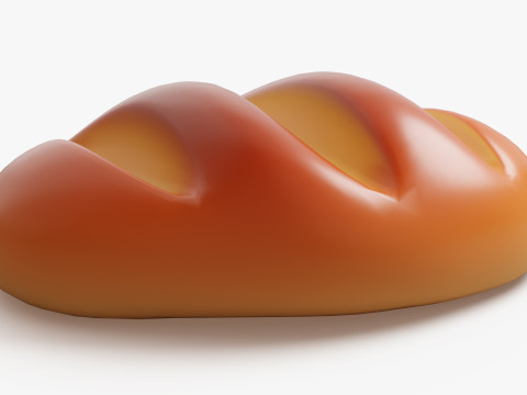 Stylized Bread Loaf 3D 모델