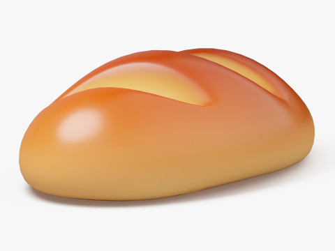 Stylized Bread Loaf 3D 모델