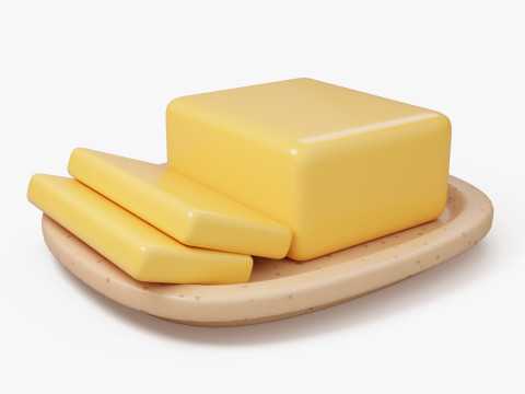 Stylized Butter Modèle 3D