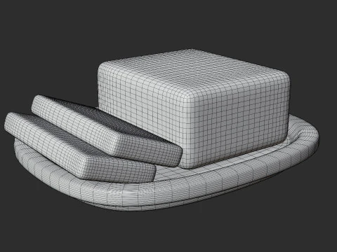 様式化されたバター 3Dモデル