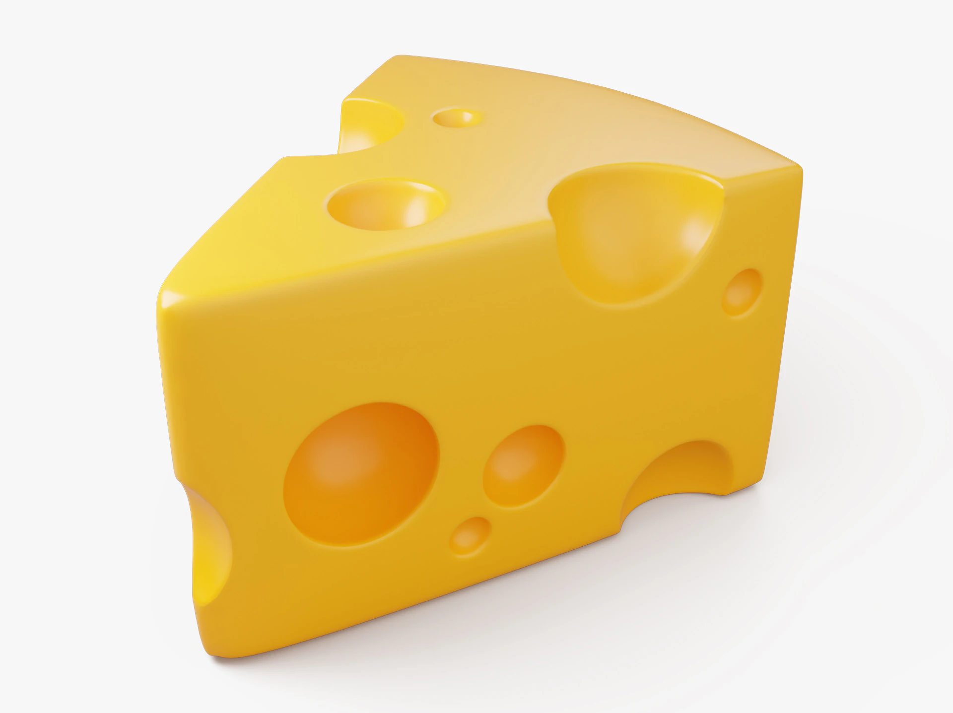 Stylized Cheese 3D Model .c4d .max .obj .3ds .fbx .stl .blend 
