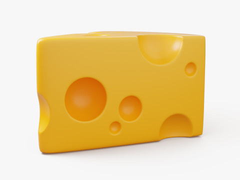 Stylized Cheese 3D Model