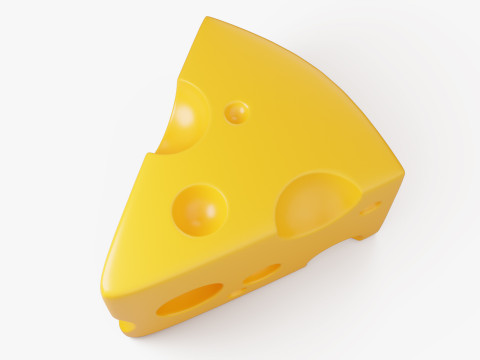 Stylized Cheese 3D Model