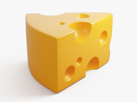 Stylized Cheese 3D Model