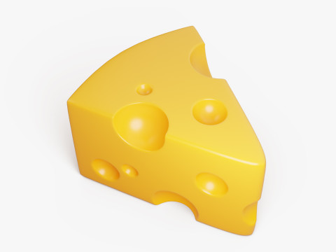 Stylized Cheese 3D Model