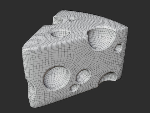 Stylized Cheese 3D Model