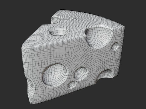 Stylized Cheese 3D Model