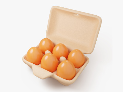 Stylized Egg Carton Modèle 3D
