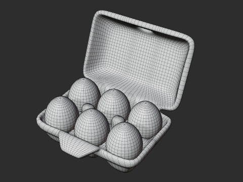 Stylized Egg Carton Modelo 3D
