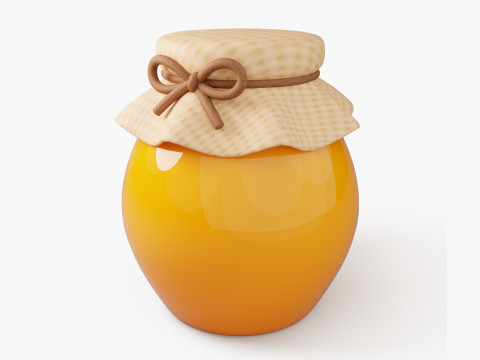 Stylized Honey Jar 3D Model