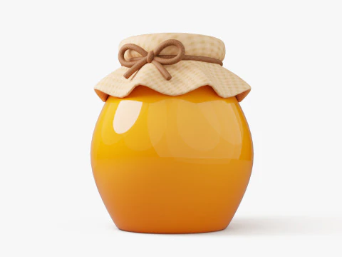 Pote de mel estilizado Modelo 3D