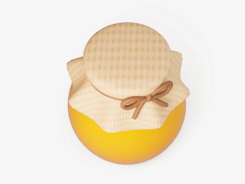 Pote de mel estilizado Modelo 3D
