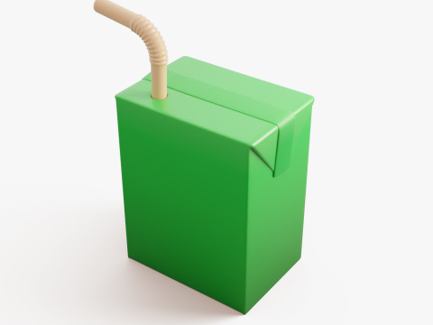 Stylized Juice Box Modelo 3D
