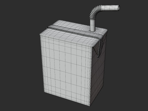 Stylized Juice Box Modelo 3D