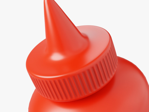 Stylized Ketchup Bottle Modello 3D