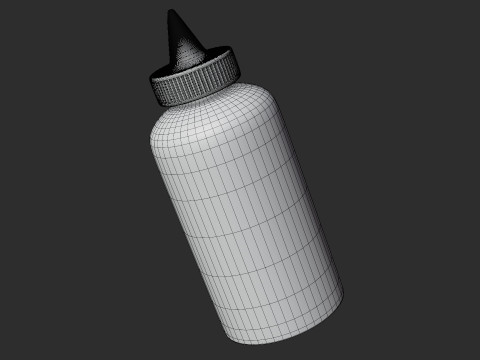 Stylized Ketchup Bottle Modello 3D