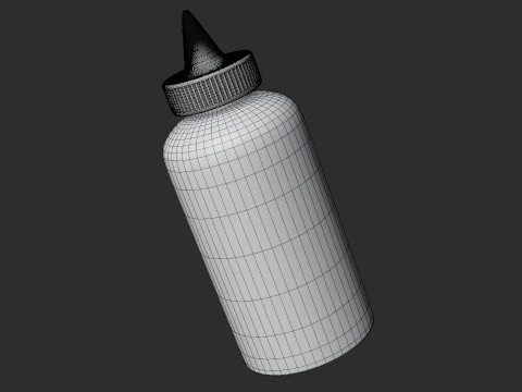 様式化されたケチャップボトル 3Dモデル