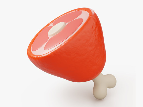 Stylized Meat Cut 3D Model