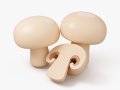 Stylized Mushrooms Modello 3D