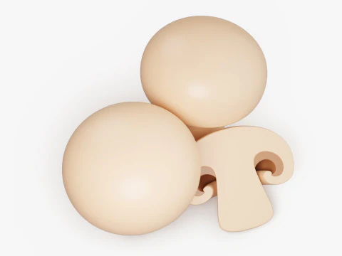 Stylized Mushrooms 3D Model