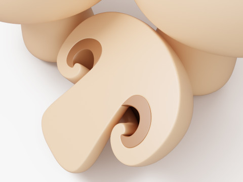 Stylized Mushrooms Modelo 3D