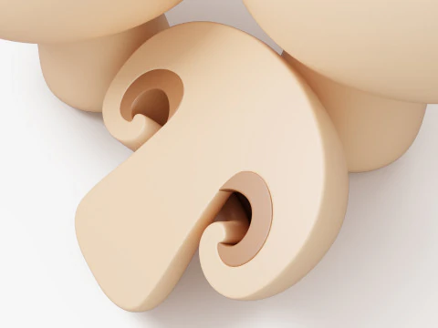 Stylized Mushrooms 3D Model