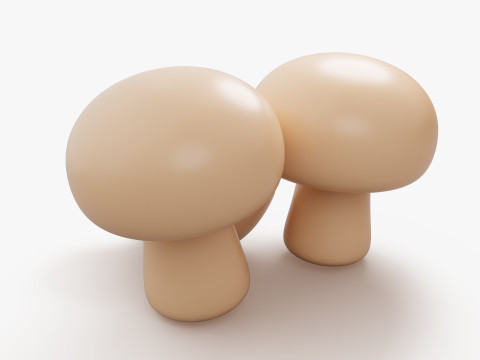 Stylized Mushrooms Modelo 3D