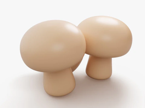 Stylized Mushrooms 3D Model
