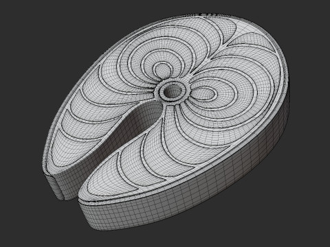 Stylized Salmon Steak 3D 模型