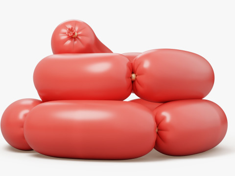 Stylized Sausages Modello 3D