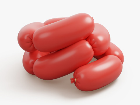 Stylized Sausages Modello 3D