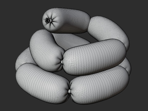 Stylized Sausages Modello 3D