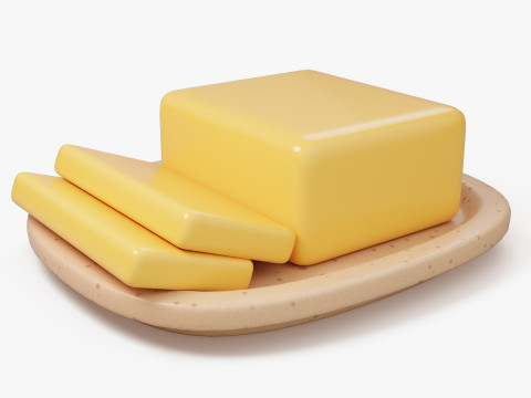 Stylized Common Food Pack Modello 3D