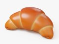 Cartoon Croissant Bun 3D Model