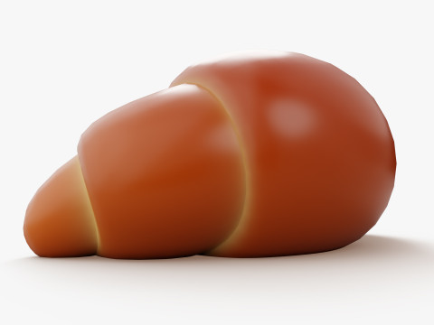 Cartoon Croissant Bun 3Dモデル