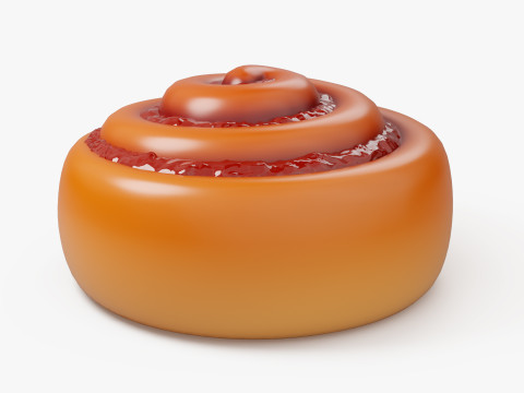 Cinnamon Roll with Jam Model 3D