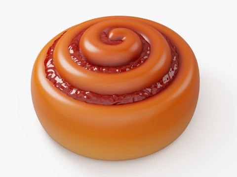 Cinnamon Roll with Jam Model 3D