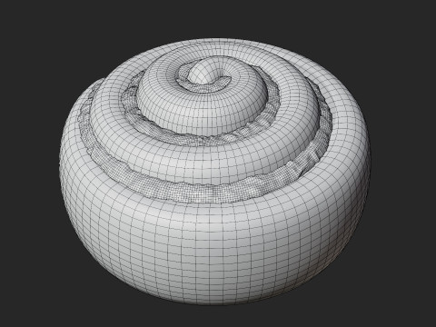 Cinnamon Roll with Jam Model 3D