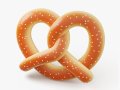 Glossy Pretzel Bun 3D Model
