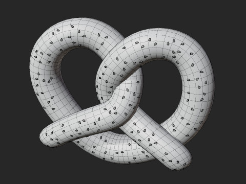 Glossy Pretzel Bun Modelo 3D
