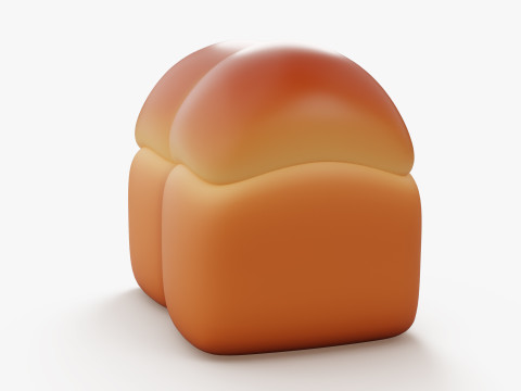 Soft Square Bread Loaf Modèle 3D