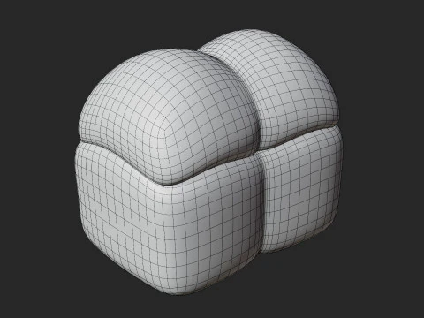 Pagnotta Di Pane Quadrato Morbido Modello 3D