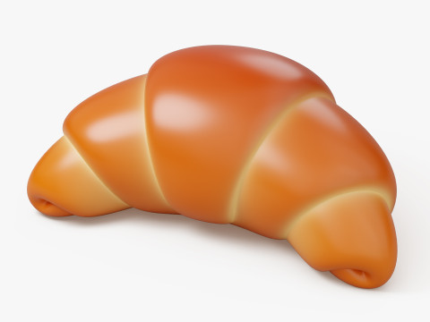 Bakery Bread and Bun 3D Icon Set 3D Model